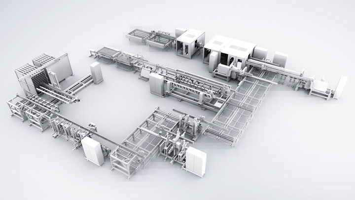 Modular profile machining lines