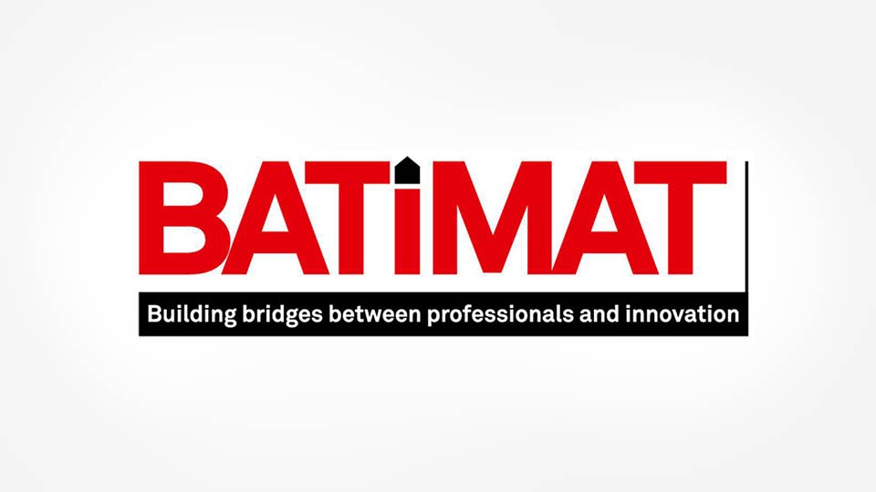 Logo of the Batimat trade fair in Paris, France