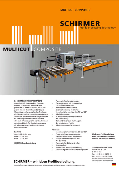 Prospekt "MULTICUT COMPOSITE"