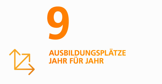 5 Ausbildungsplätze Jahr für Jahr